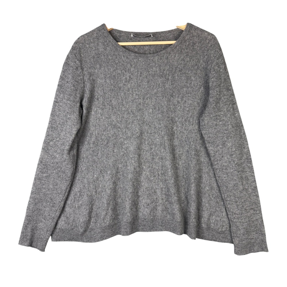 Christopher Fischer Gray 100% Cashmere Crew Neck Pullover Sweater Relaxed Fit